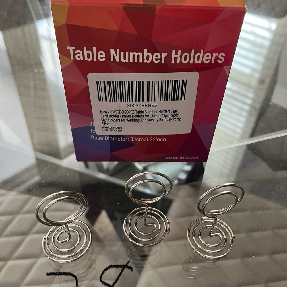 Silver Table Number Holders